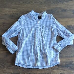 Men's American Eagle Vintage Fit Purple Stripe Checkered Shirt